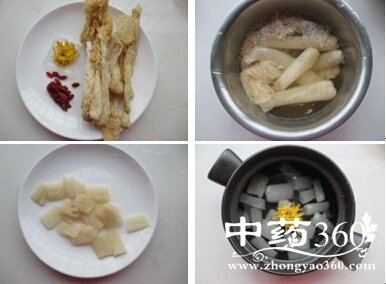 缓解春困茶饮竹荪菊花枸杞饮