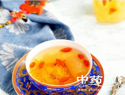 缓解春困茶饮竹荪菊花枸杞饮