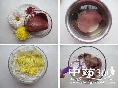 明目护肝食谱菊花猪肝汤
