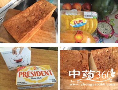 清凉美味的甜品蜂蜜厚多士