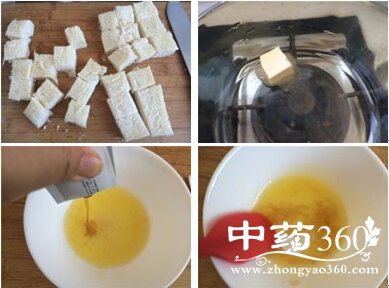 清凉美味的甜品蜂蜜厚多士