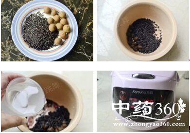 女性预防子宫癌症紫米桂圆粥