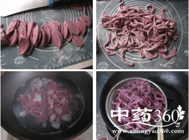 缓解夏季上火面食紫薯手擀面