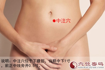中注穴位位置图 中注穴位位置图