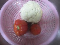 番茄花菜汤的做法步骤1