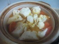 番茄花菜汤的做法步骤5